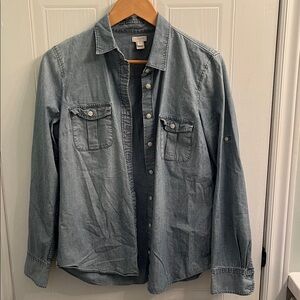 J. Crew Chambray Button-Up Shirt 100% cotton